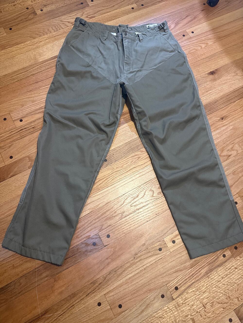 Columbia Men 46x32 Upland Hunting Brush Briar Pants Reinforced Canvas Green